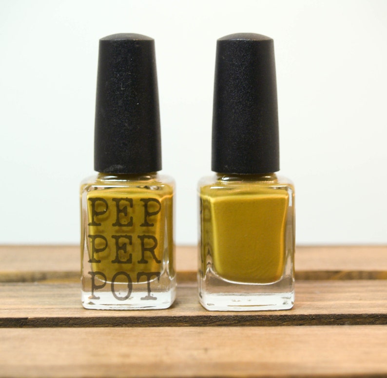 Mustard Yellow Nail Polish 5 Free Bombshell Makeup Bath Beauty Etsy