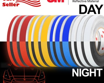 3M Reflective Tape 1cm 1.5cm 2cm 150ft Roll Safety Self Adhesive Striping Sticker Decal