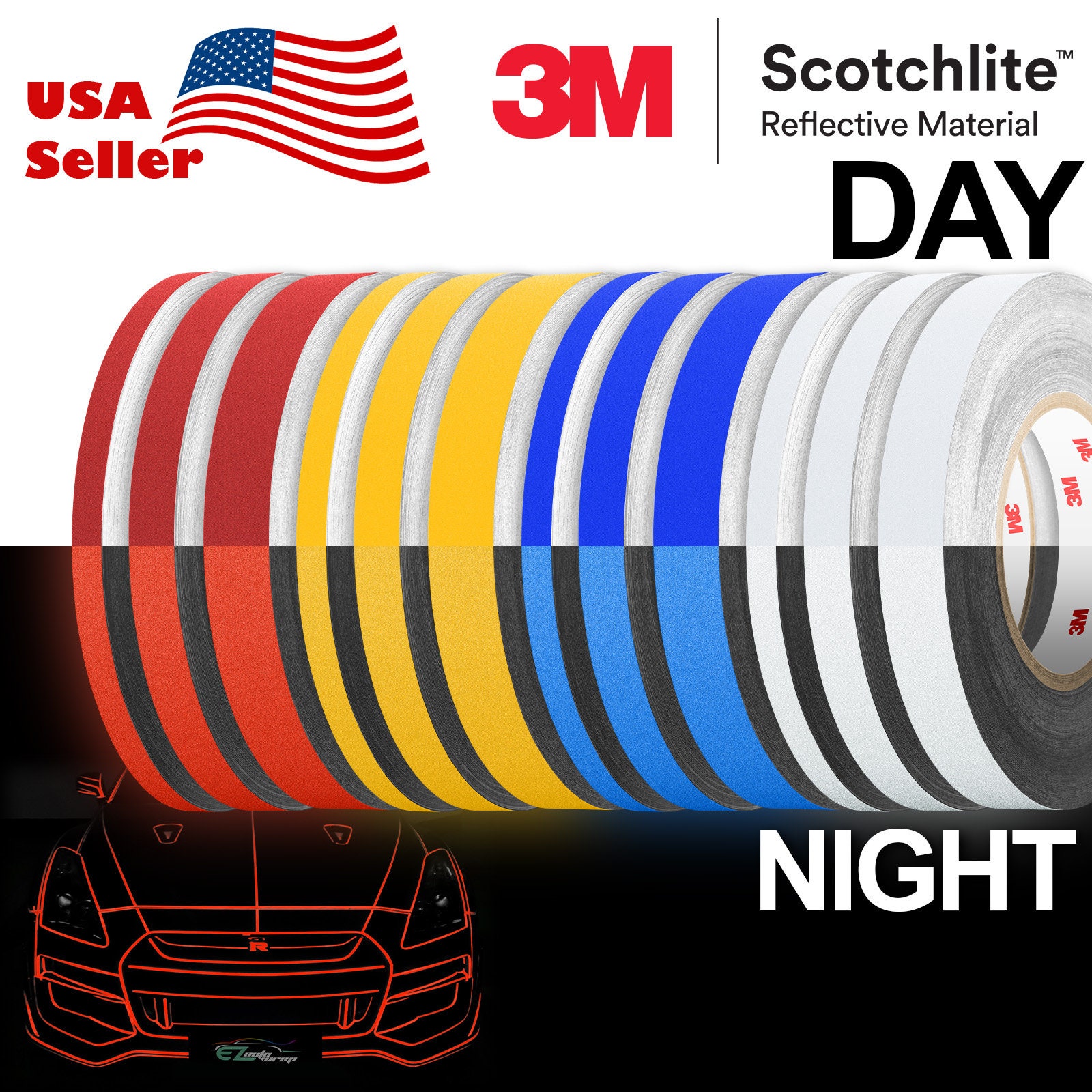 Nike Swoosh Logo 3M Reflective Stickers Decals Reflector Pack