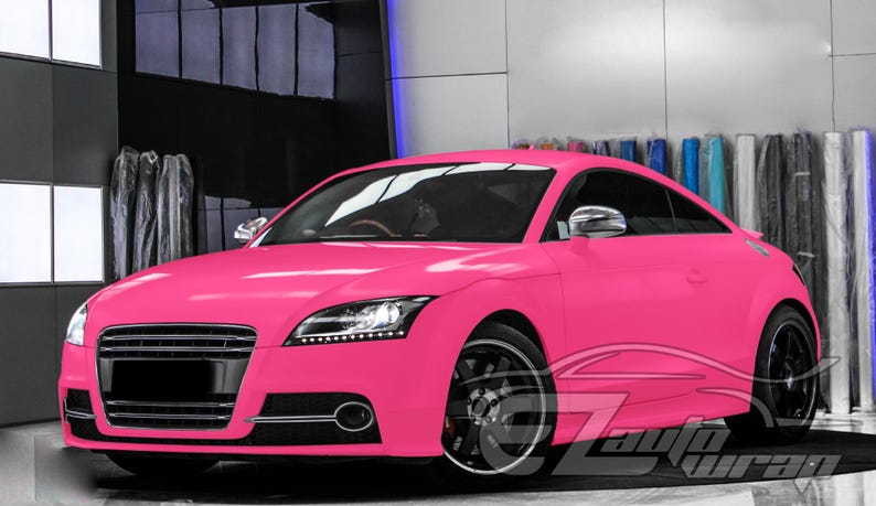 Matte Satin Car Vinyl Wrap, 14 Colors Sample & Full Roll, Moving Sale Satin Rose Red
