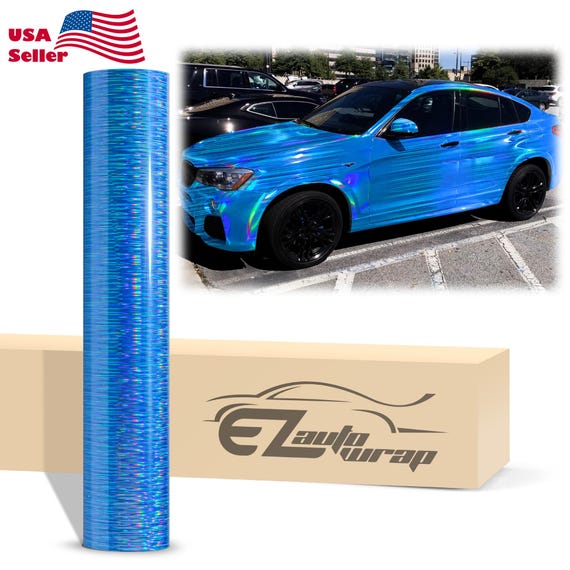 EZAUTOWRAP Holographic Green Rainbow Neo Chrome Car Vinyl Wrap Vehicle Sticker Decal Film Sheet With Air Release Technology