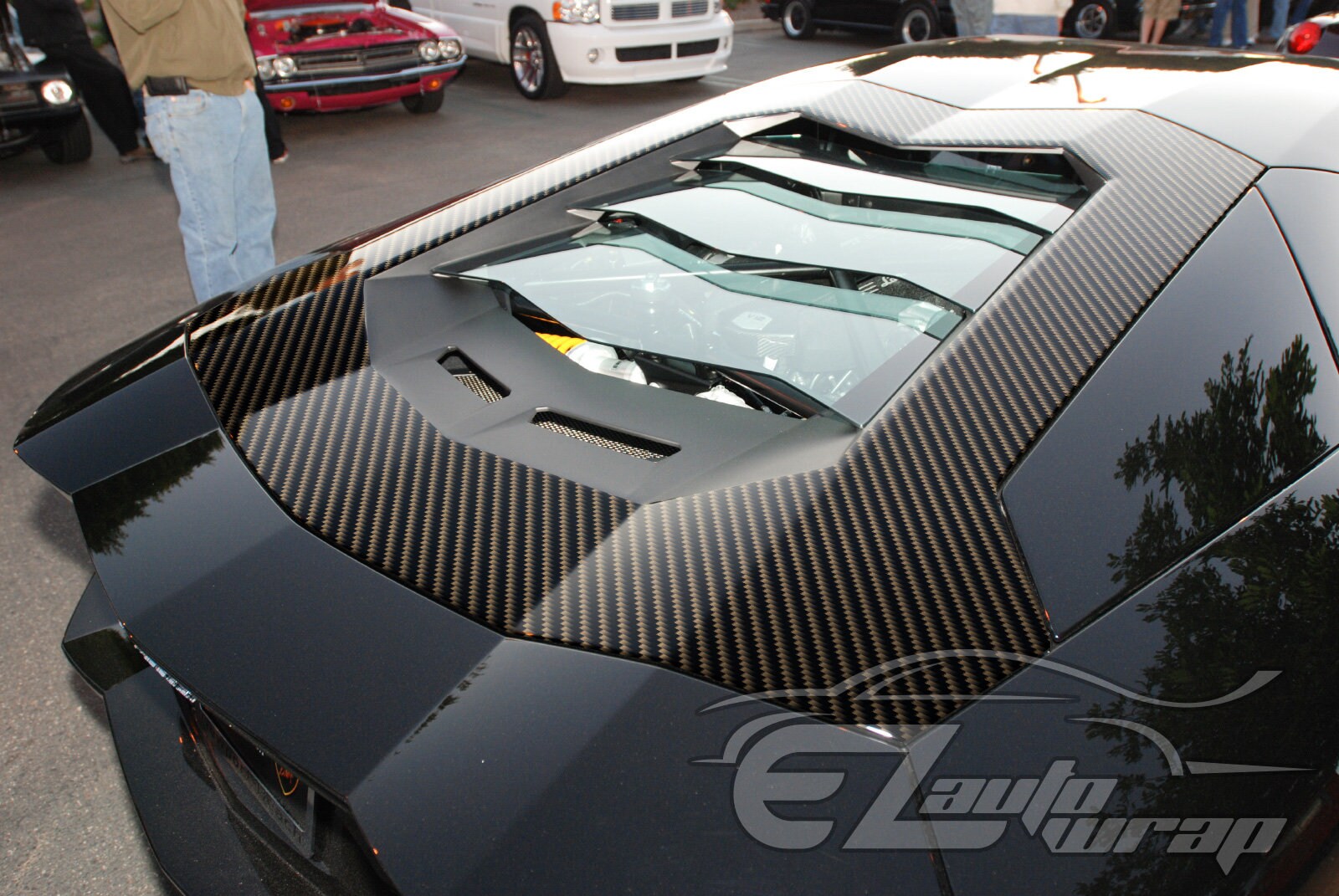 2D High Gloss Black Gold Carbon Fiber Vinyl Wrap Sticker Decal Bubble ...