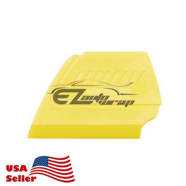 Yellow Qili Hard-edge Precision Detailer Squeegee Vinyl Wrap Application Tool Scraper
