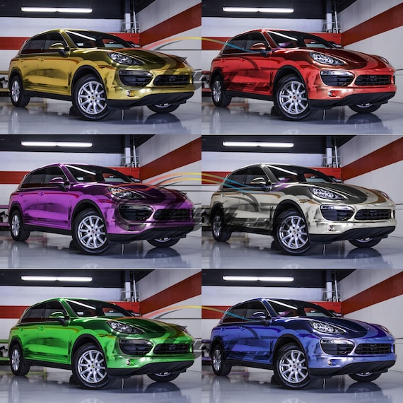 *10 Colors Supercast Easy Stretch Chrome Car Vinyl Wrap Bubble Free Sticker Film