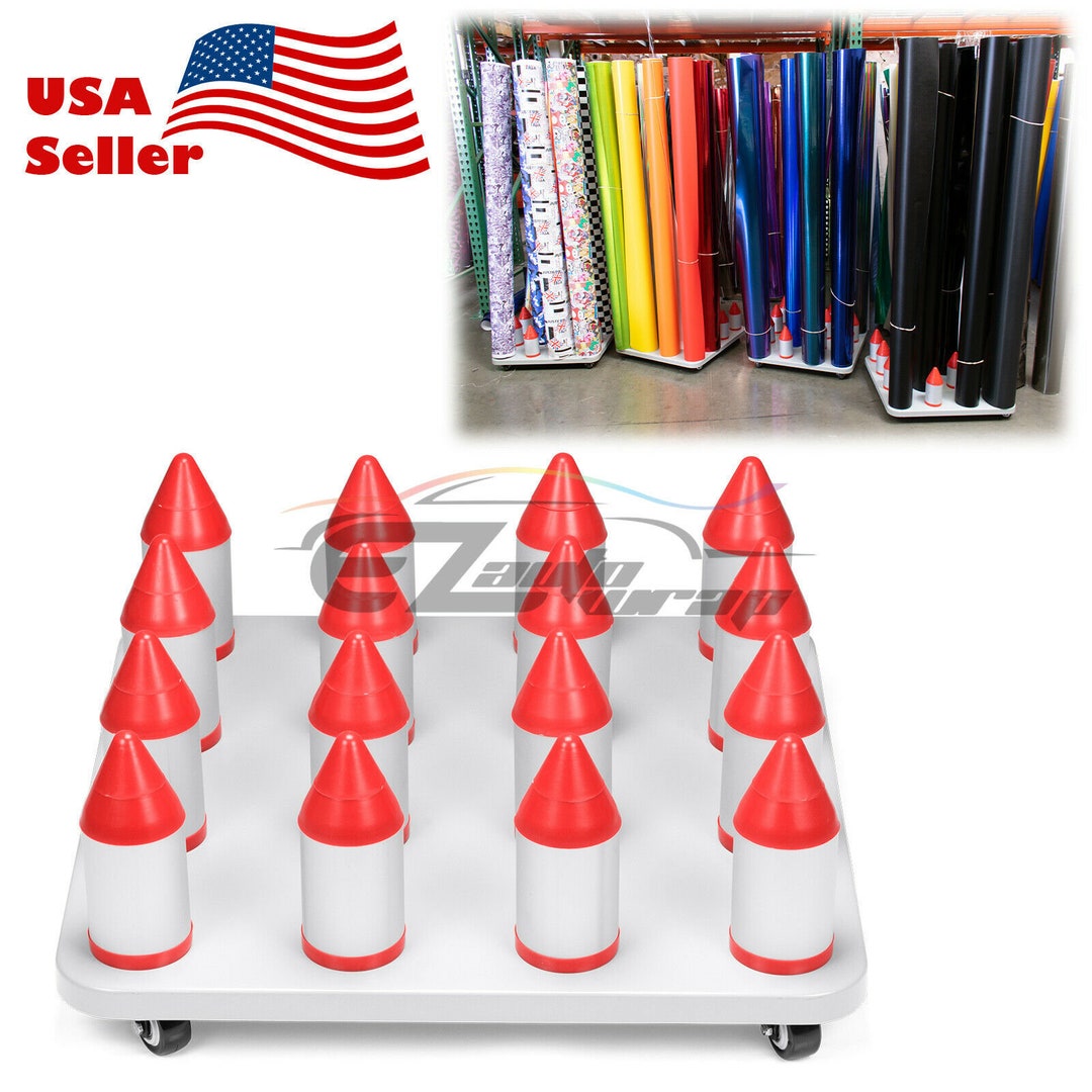 Rolling Floor Rack Stand for Vinyl Wrap Printing Media Roll Etsy