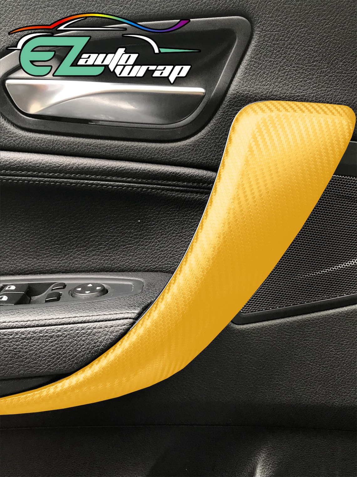 3D Yellow Matte Carbon Fiber Texture Vinyl Wrap Sticker Decal Etsy