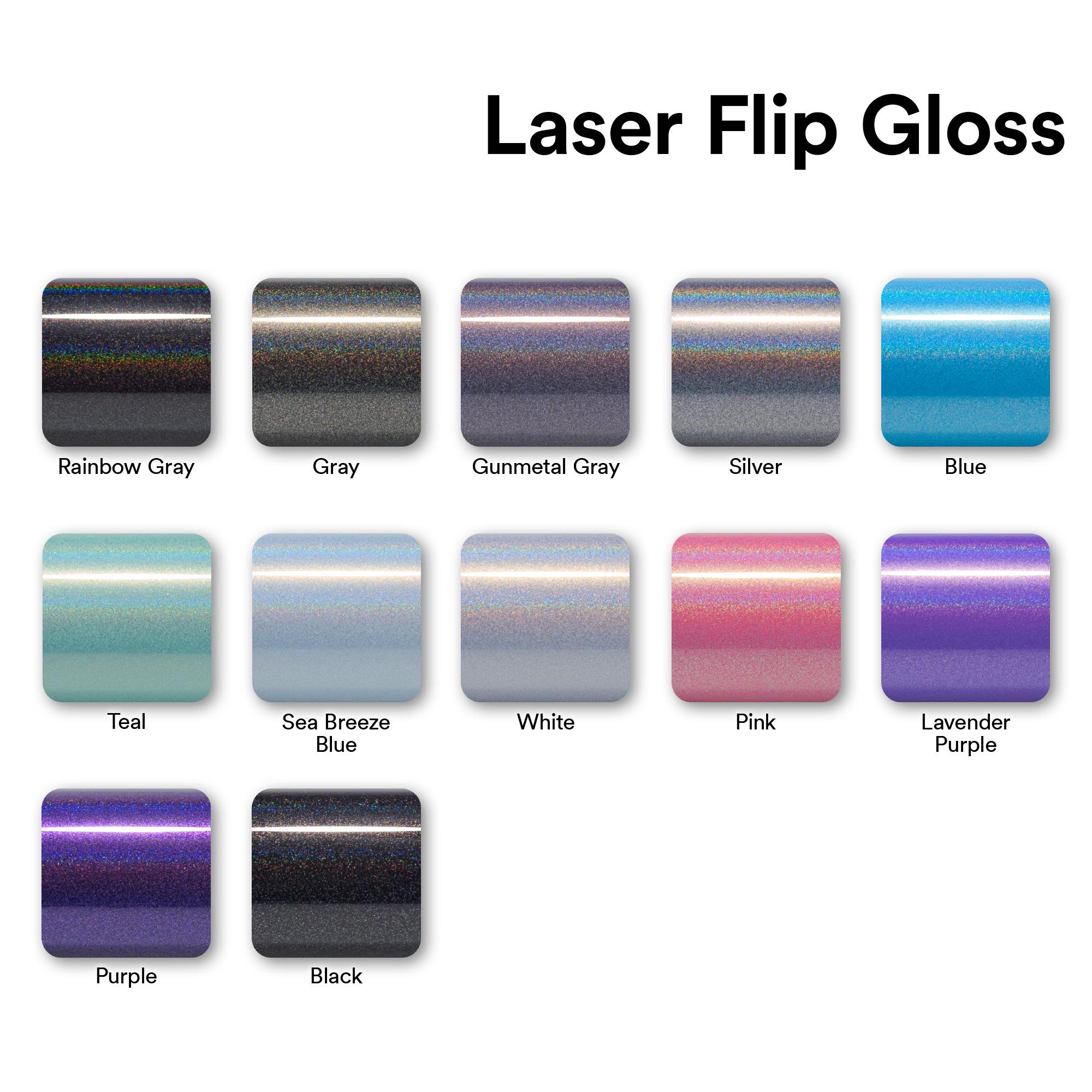 Laser Flip Gloss Blue Metallic Holographic Psychedelic Rainbow Vinyl ...