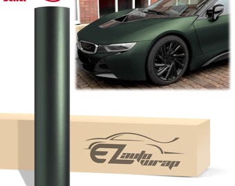 Matte Metallic Blackish Green Flat Vinyl Wrap Sticker Decal Bubble Free Air Release Car Vehicle