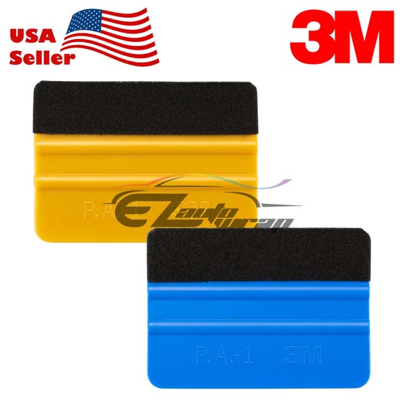 3M Blue Gold Plastic Squeegee Replaceable Felt Edge Car Vehicle Vinyl Wrap  Application Tool Decal Scraper 