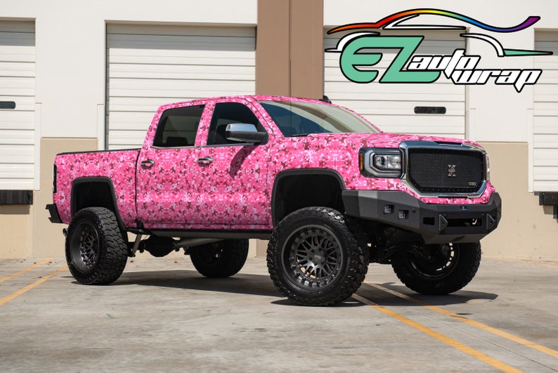 Camouflage Digital Pink Vinyl Wrap Sticker Decal Bubble Free Etsy