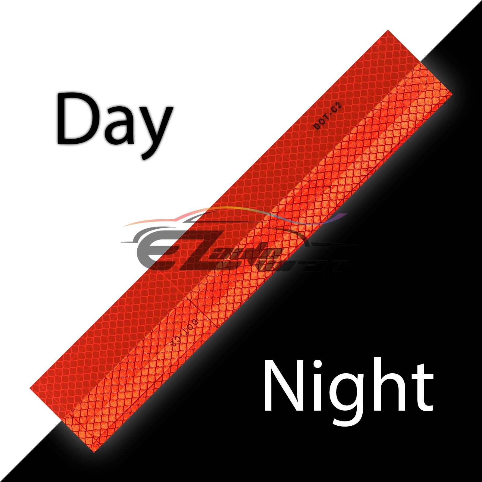 Nastro Riflettente Rimorchi 2 X150 ' DOT-C2 Premium Riflettente Rosso E Bianco Catarifrangente Adesivo Nastro Riflettente Rimorchi 2 X150 ' DOT-C2 Premium Riflettente Rosso E Bianco Catarifrangente Adesivo