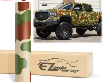 Camouflage Woodland Vinyl Wrap Sticker Decal Bubble Free Air Release Car Vehicle