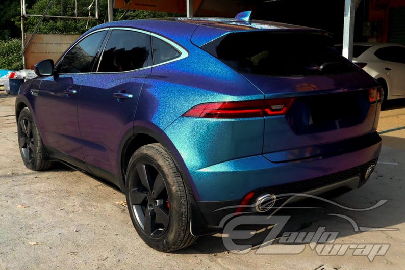 Galaxy Dust Gloss Purple Teal Color Shift Metallic Diamond Glitter Vinyl Wrap Sticker Decal Bubble Free Air Release Car Vehicle image 7