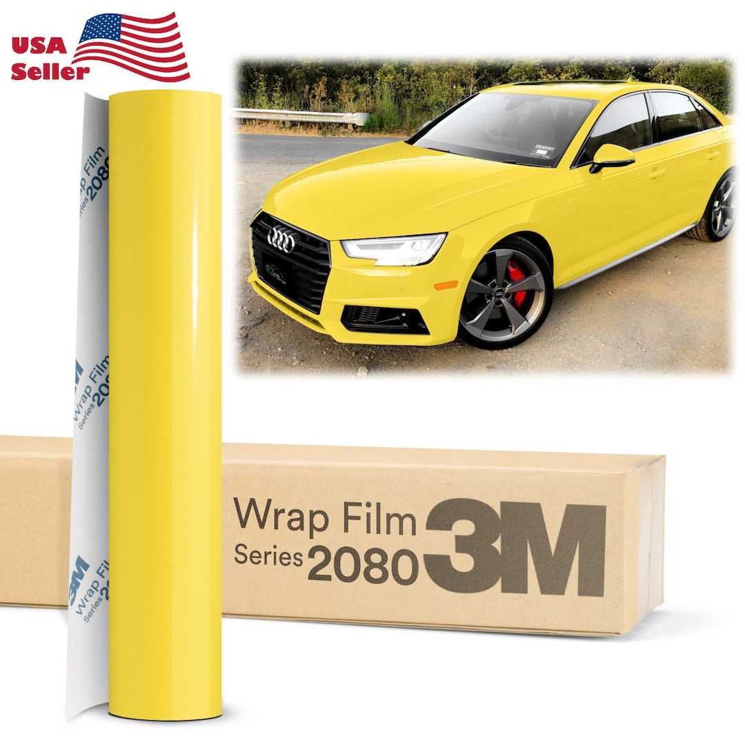 3M 2080 Series G15 Gloss Bright Yellow Vinyl Wrap Sticker Decal