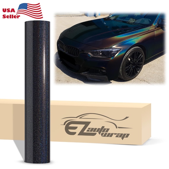 Laser Flip Gloss Black Metallic Holographic Psychedelic Rainbow