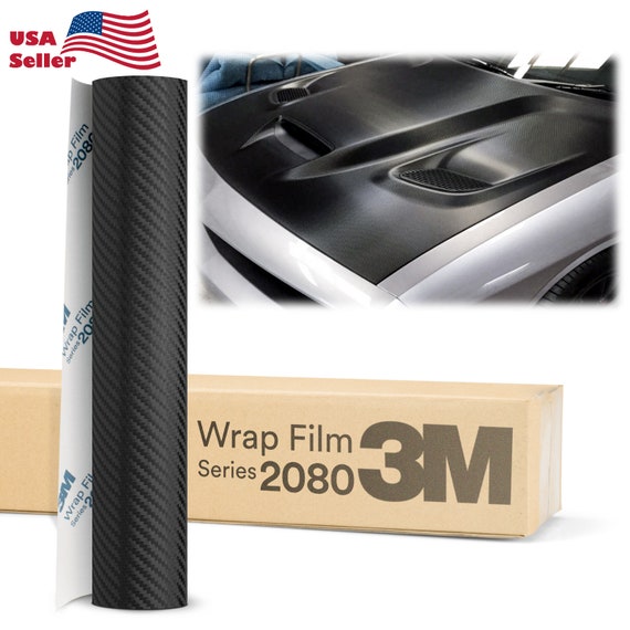 Kaufe 3D Carbon Faser Aufkleber Schwarz Vinyl Film DIY Auto