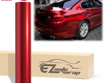 Liquid Metallic Cherry Red Gloss Like Paint Vinyl Wrap Sticker Decal Bubble Free Air Release Car Vehicle