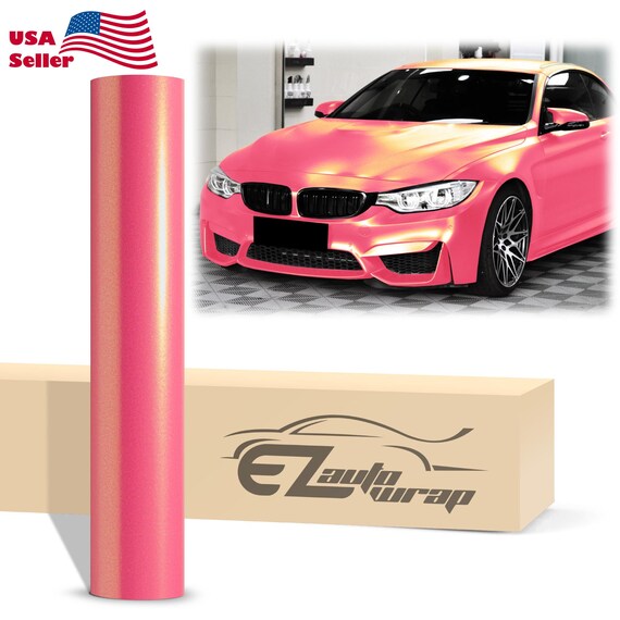 thumbnail image 2 of 60\"x72\" (5FTx6FT) Red Gold Galaxy Dust Gloss Chameleon Metallic Color Shift Color Change Vinyl Wrap Auto Sticker Decal Film Sheet Bubble Free Air Release Technology With Tool Kit 2 of 13