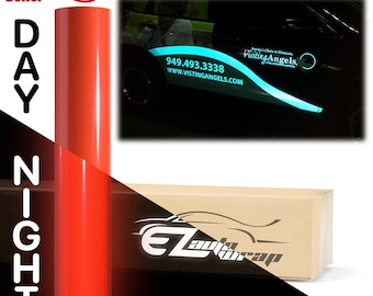 Reflective Red Vinyl Wrap Sticker Decal Graphic Sign Craft Film