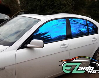 60%VLT Chameleon Window Film Blue Effect Iridescent Clear Solar Film for  Car