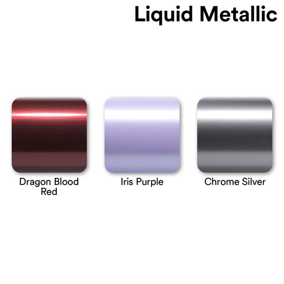 Gloss Metallic Liquid Silver Car Vinyl Wrap