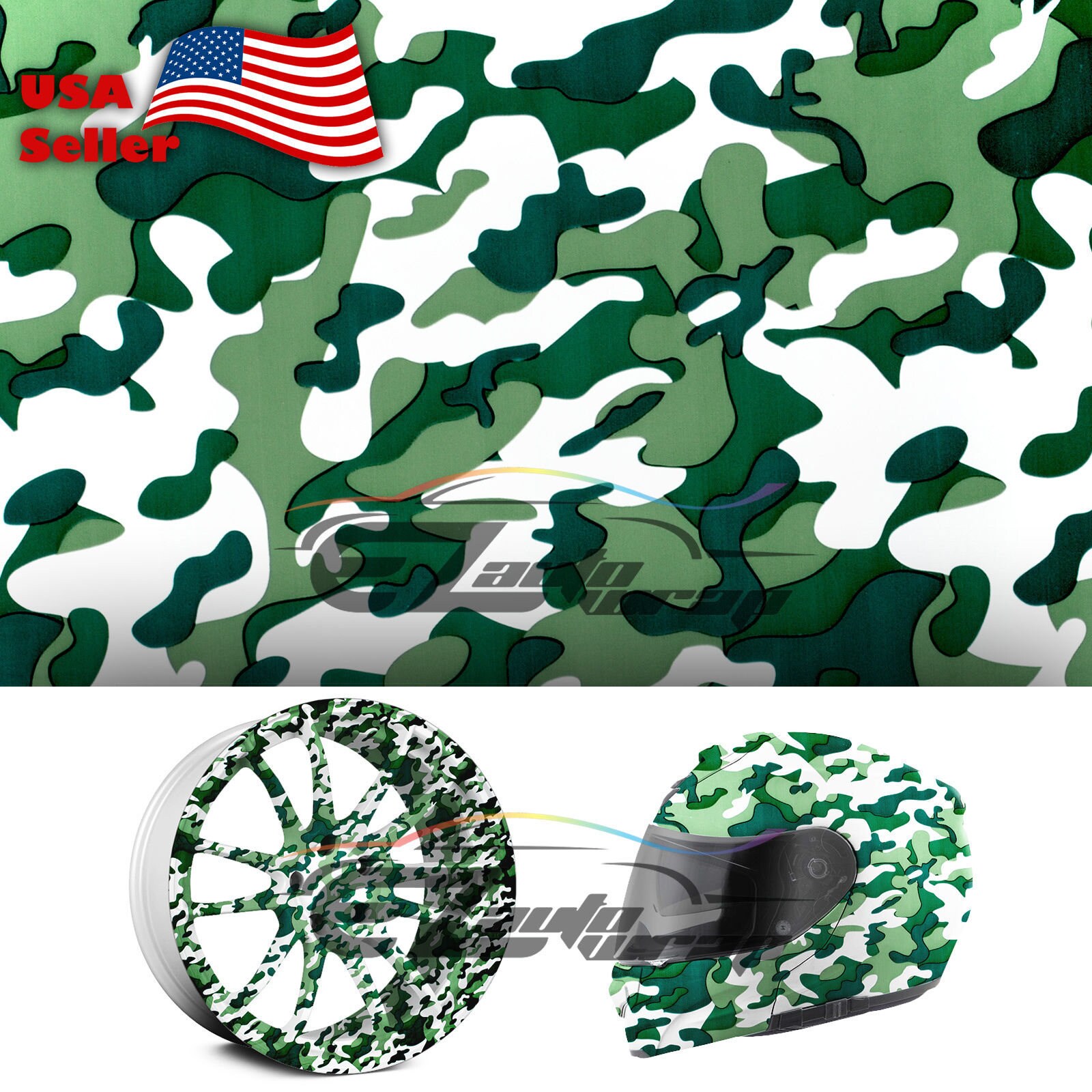 Hydrographic Film #10 Green Forest Camouflage Hydro Dip Water