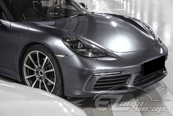 thumbnail image 2 of EZAUTOWRAP Super Gloss Metallic Charcoal Gray Vinyl Wrap – Bubble Free – 3Mil – Car, Boat, Laptop 2 of 6