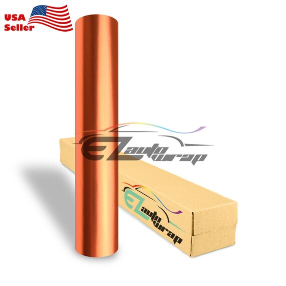 *24/"x60/" Orange Anodized Chrome Car Vinyl Wrap Sticker Decal Film Matte Metallic