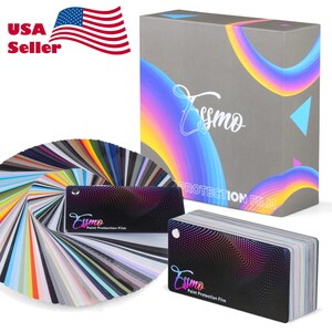 Newest ESSMO Wet-Apply Paint Protection Film 1-Book Swatch PPF Carbon Fiber Color Shift Gloss Matte Metallic Car Vehicle Sample Deck