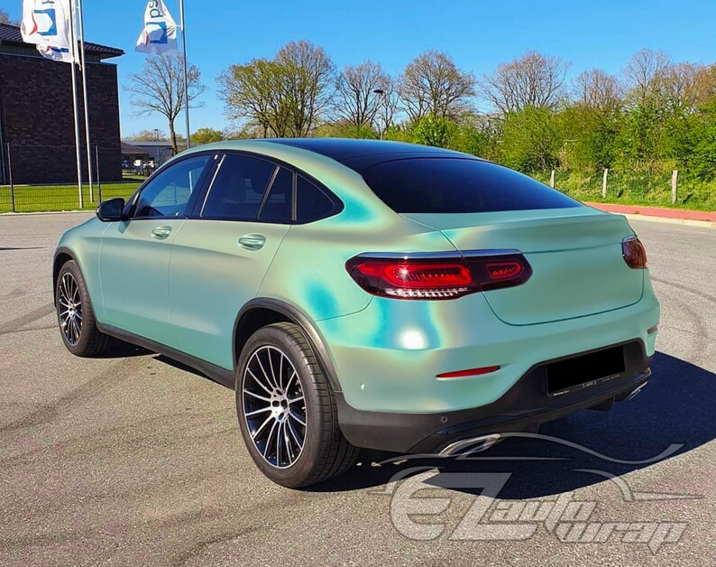 Laser Flip Gloss Teal Metallic Holographic Psychedelic Rainbow Vinyl Wrap Sticker Decal Bubble Free Air Release Bild 7