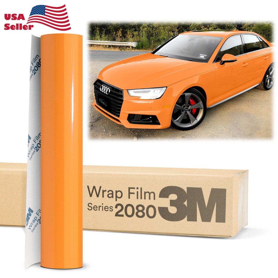 60 x 96 Inch Gloss Orange Glossy Vinyl Wrap Film Decal Bubble Free Air Release