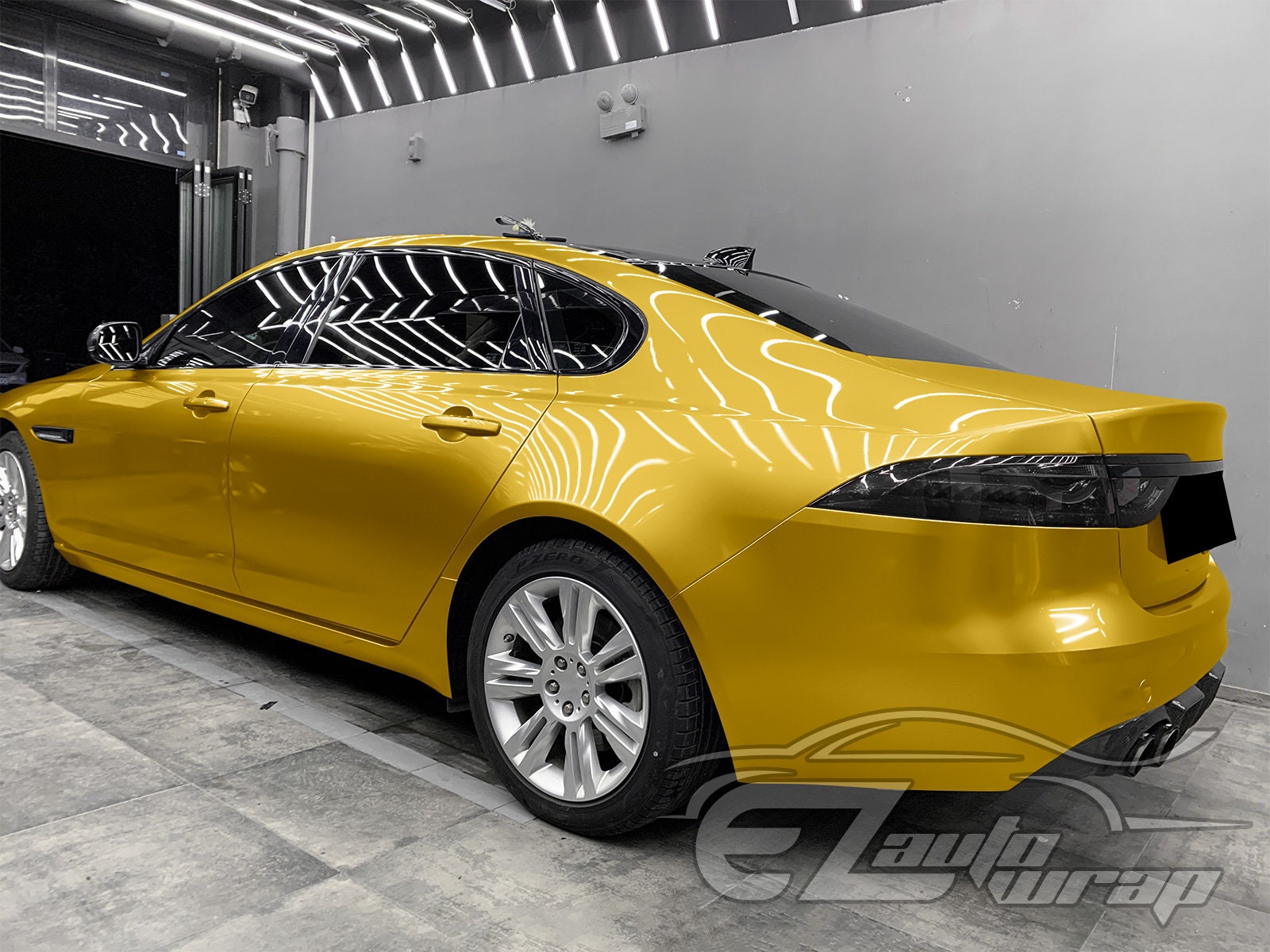 High Gloss Glossy Gold Vinyl Wrap Sticker Decal Bubble Free Air Release ...