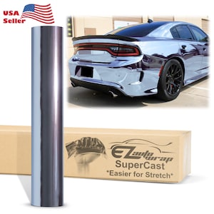 Supercast Chrome Frosted Blue Easy Stretch Vinyl Wrap Sticker Decal Bubble Free Air Release Car Vehicle DIY Film