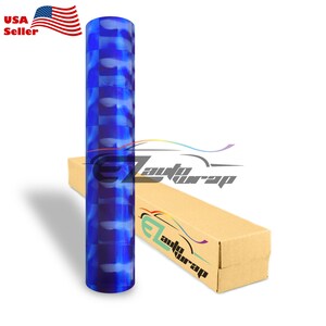 12&quot; Wide Cat Eye Style Dark Blue Transparent Tint Headlight Taillight Fog Light Film