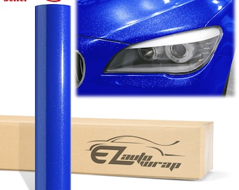 Gloss Diamond Glitter Royal Blue Metallic Sparkle Vinyl Wrap Sticker Decal Bubble Free Air Release Car Vehicle