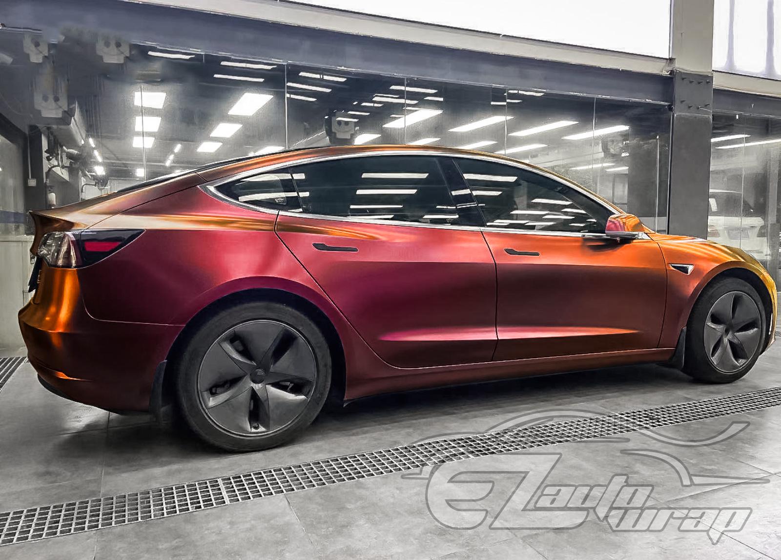 thumbnail image 2 of 60\"x72\" (5FTx6FT) Red Gold Galaxy Dust Gloss Chameleon Metallic Color Shift Color Change Vinyl Wrap Auto Sticker Decal Film Sheet Bubble Free Air Release Technology With Tool Kit 2 of 13