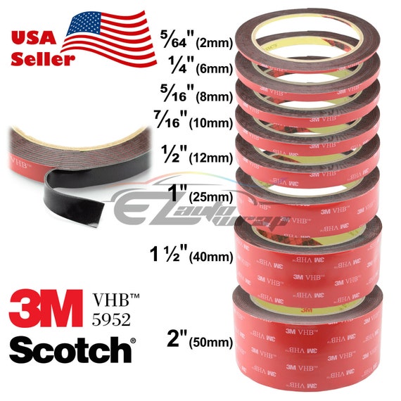 Genuine 3m Vhb 5952 Double Sided Foam Tape 5 64 Etsy Uk