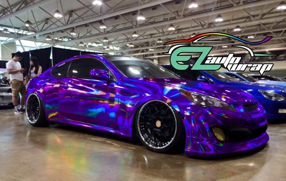 Holographic Purple Rainbow Neo Chrome Gloss Vinyl Wrap Sticker Decal Bubble  Free Air Release Car Vehicle DIY Film -  Finland