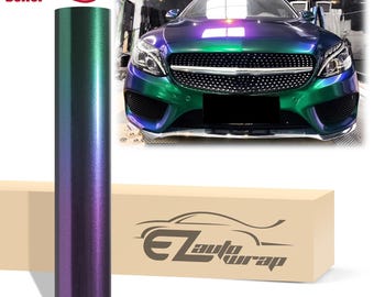 Galaxy Dust Gloss Purple Green Color Shift Metallic Diamond Glitter Vinyl Wrap Sticker Decal Bubble Free Air Release Car Vehicle