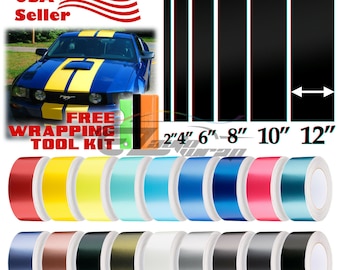 Matte Metallic Satin Pearl Vinyl Wrap Kit for Car Vehicle Rally Racing Stripe Decal Sticker  10FT 25FT 50FT