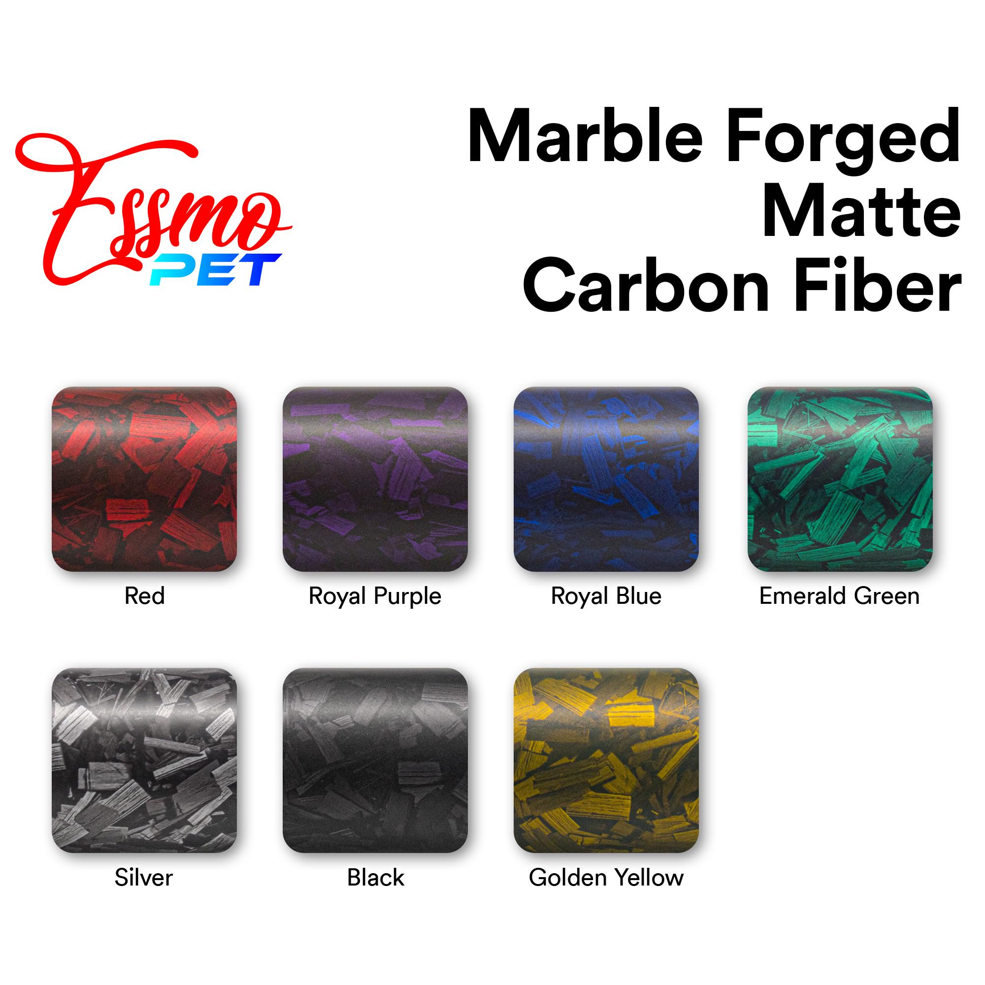 Lypumso Black Forged Carbon Fiber Vinyl Wrap Roll, Matte Black Car