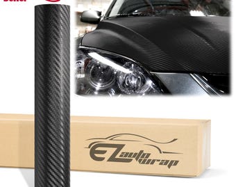 3D Carbon Fiber Black Matte Texture Vinyl Wrap Sticker Decal Bubble Free Air Release Car Vehicle