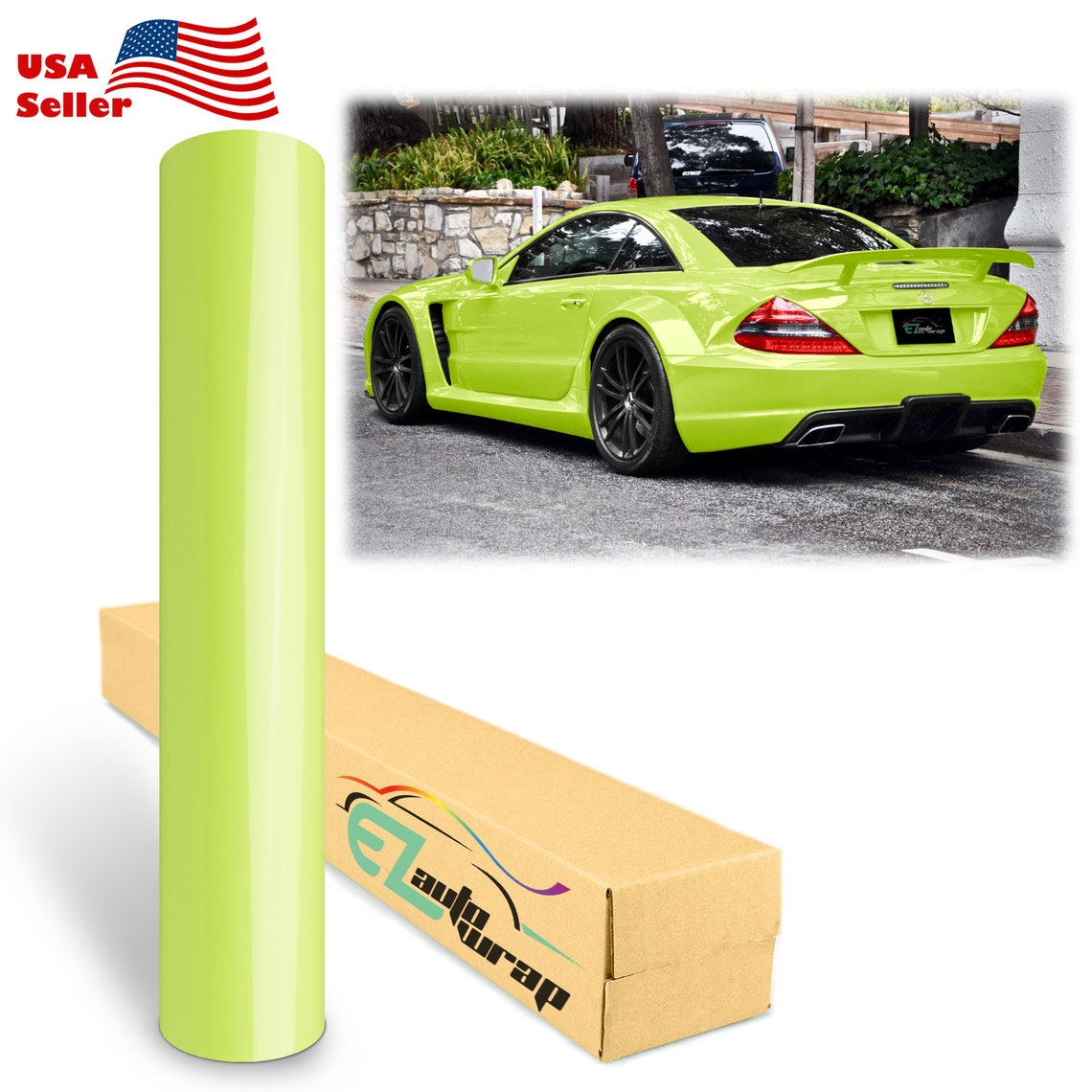 Gloss Glossy Lime Green Vinyl Wrap Sticker Decal Bubble Free Etsy