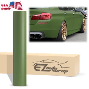 Matte Flat Army Green Vinyl Wrap Sticker Decal Bubble Free Air Release Car Vehicle