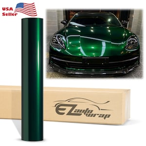 Super Gloss Metallic Agate Green Vinyl Wrap Sticker Decal Bubble Free Air Release Car Vehicle DIY Film