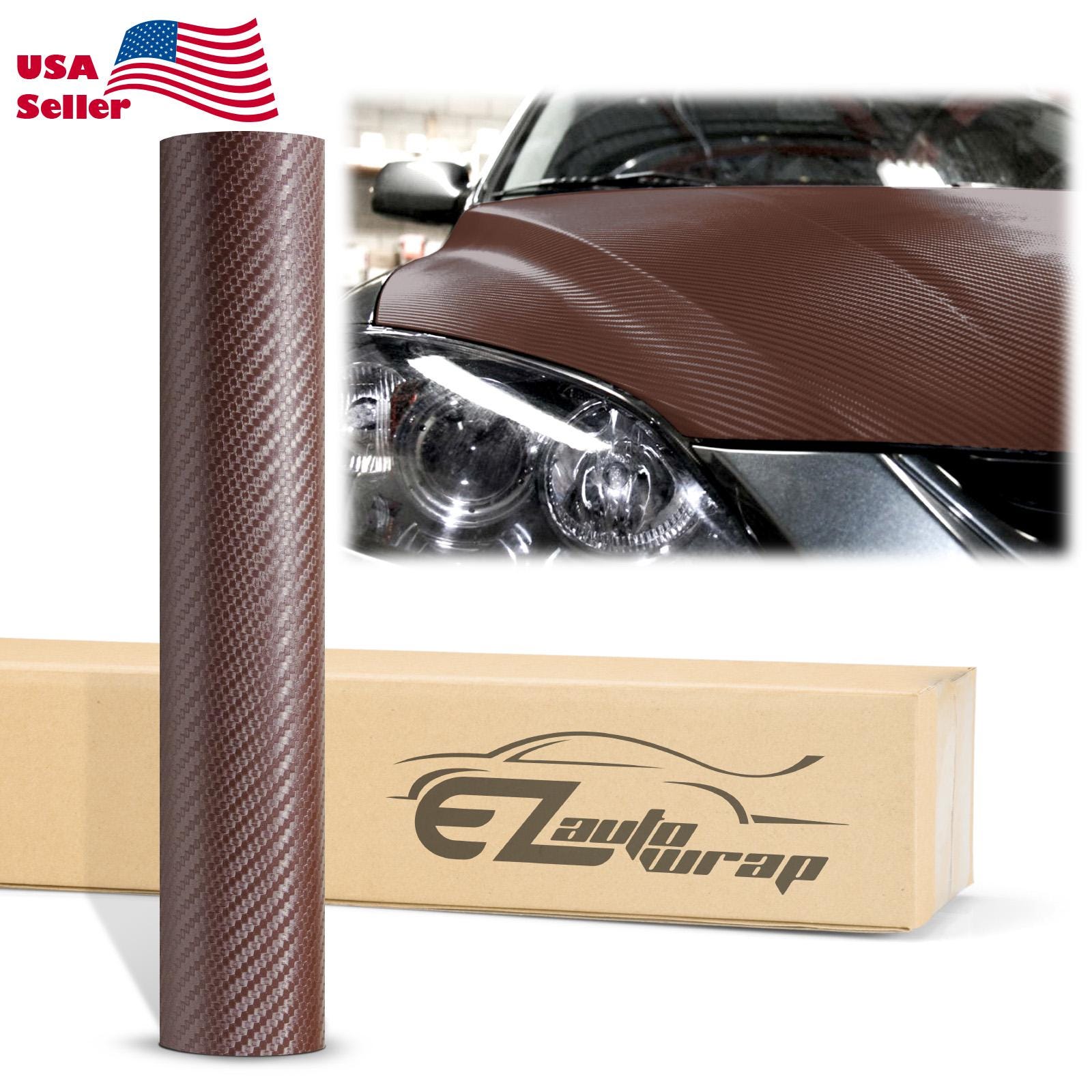 3D Carbon Fiber Textured Orange Matte Vinyl Wrap – EzAuto Wrap