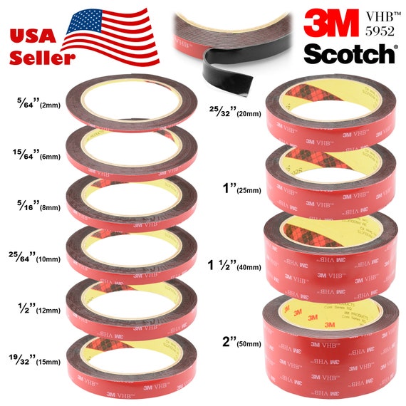 3M Scotch 5952 VHB Tape: 1 in. x 15 ft. (Black) : : Office Products