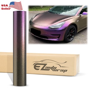 Galaxy Dust Gloss Purple Bronze Color Shift Metallic Diamond Glitter Vinyl Wrap Sticker Decal Bubble Free Air Release Car Vehicle DIY Film