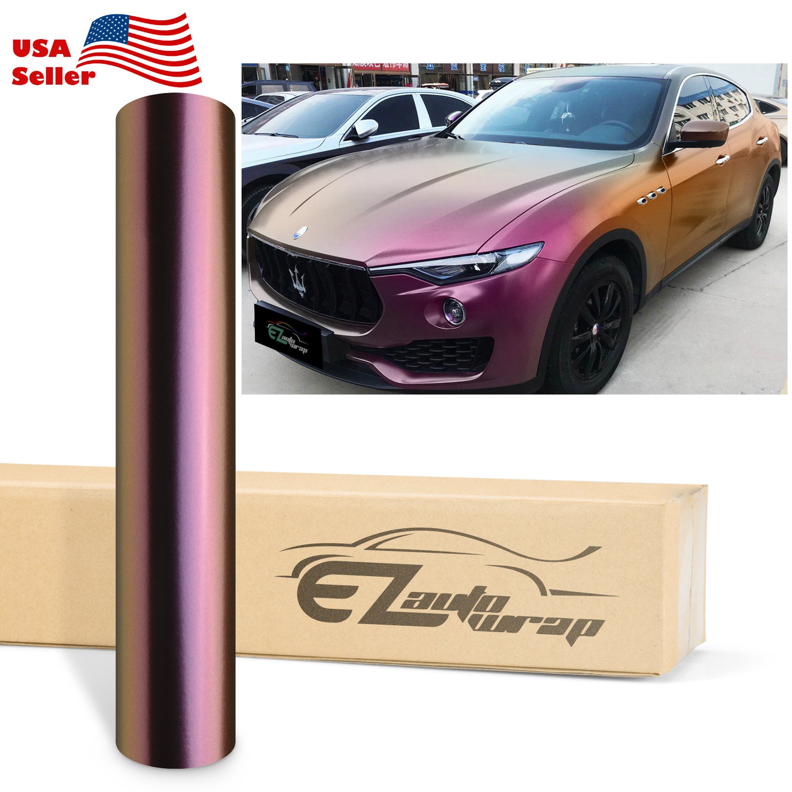 Chrome Red Purple Gold Vinyl Car Wrap Film Self Adhesive Sticker Craft Sign  Decal Sheet Roll 