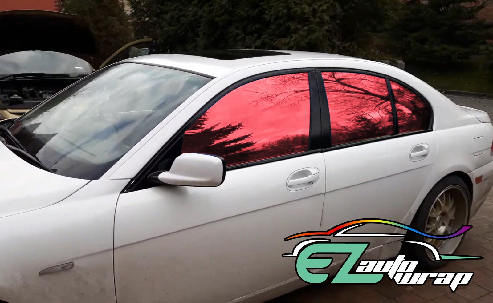 20x120 Chrome Red Tint Kit Uncut Roll Window Tint Film Car Home Office Glass  